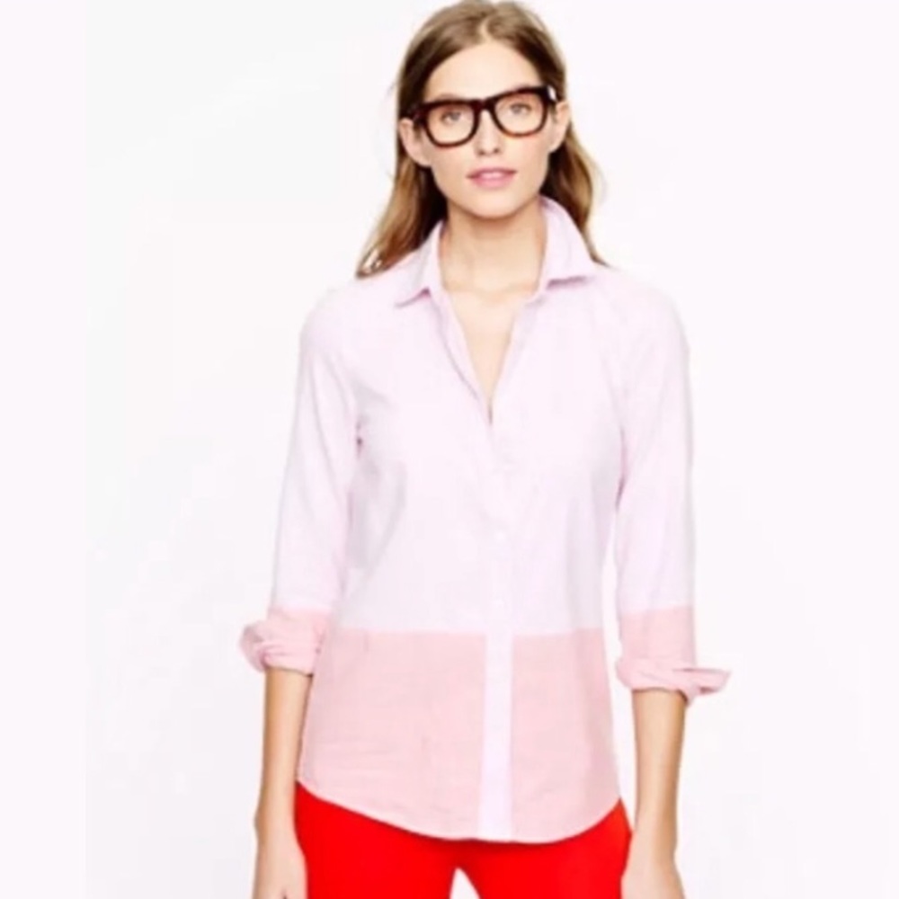 Jcrew color block boy button down